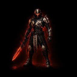 Pyre Duelist pixel art asset